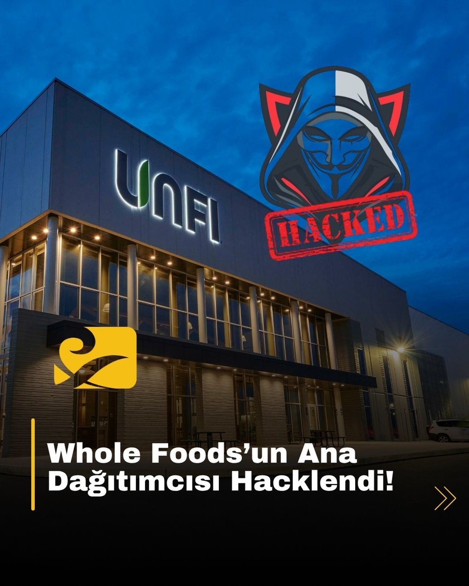 🛑 Whole Foods’un ana dağıtımcısı hacklendi!

alaturka.com/whole-foodsun-…

30.000 markete ürün sağlayan UNFI siber saldırıya uğradı

Sizce market zincirleri buna hazır mı?

#SiberSaldırı #WholeFoods