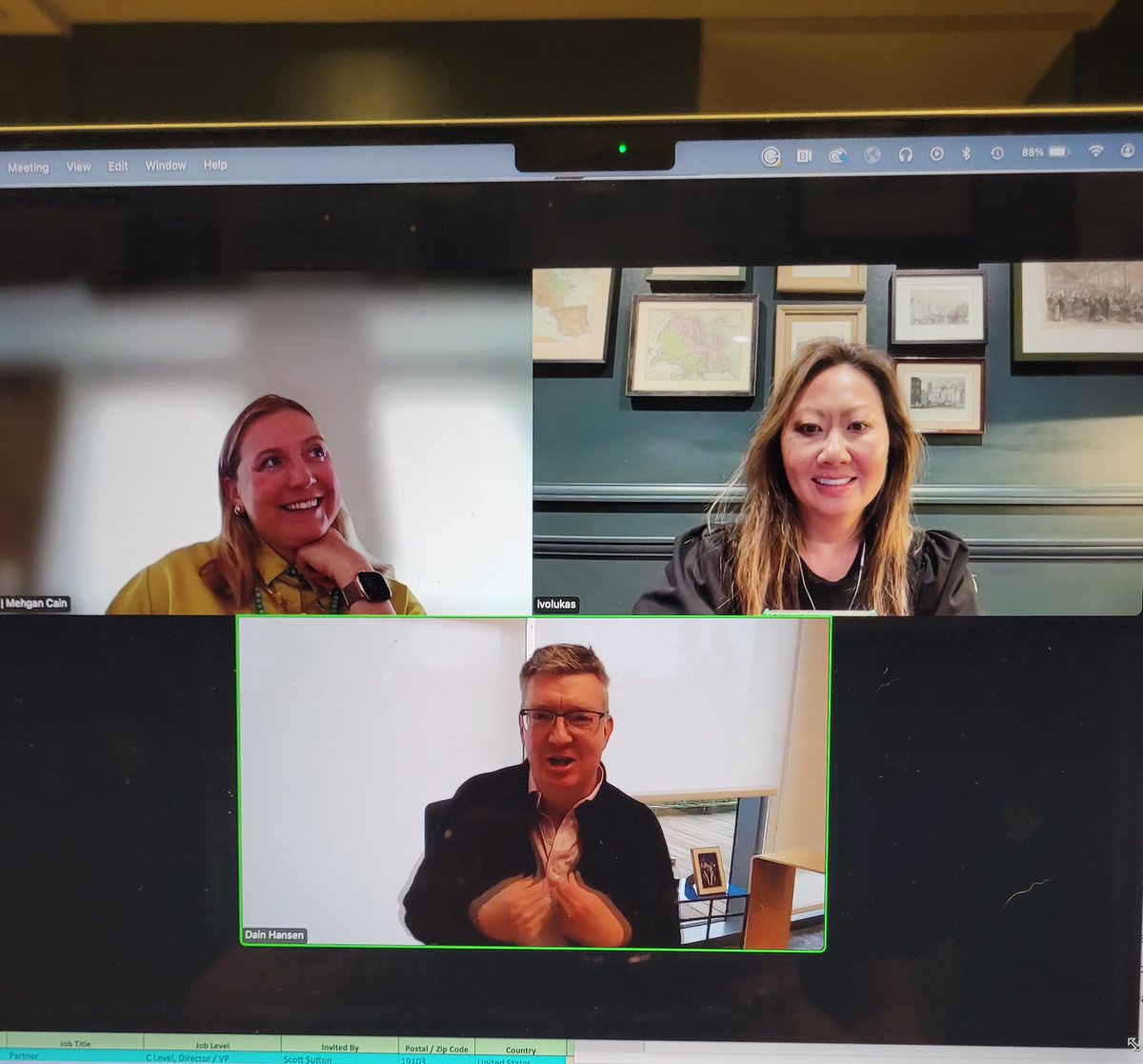 Had an amazing keynote/fireside chat with <a href="/dainsworld/">Dain Hansen</a> this morning! Thank you for your insightful discussions plus love your leaderships style! 5900 folks registered! 🤩
Demand gen growth/AI mktg:
- Lead by example
- Consistency in messaging and channels are key
- Data and