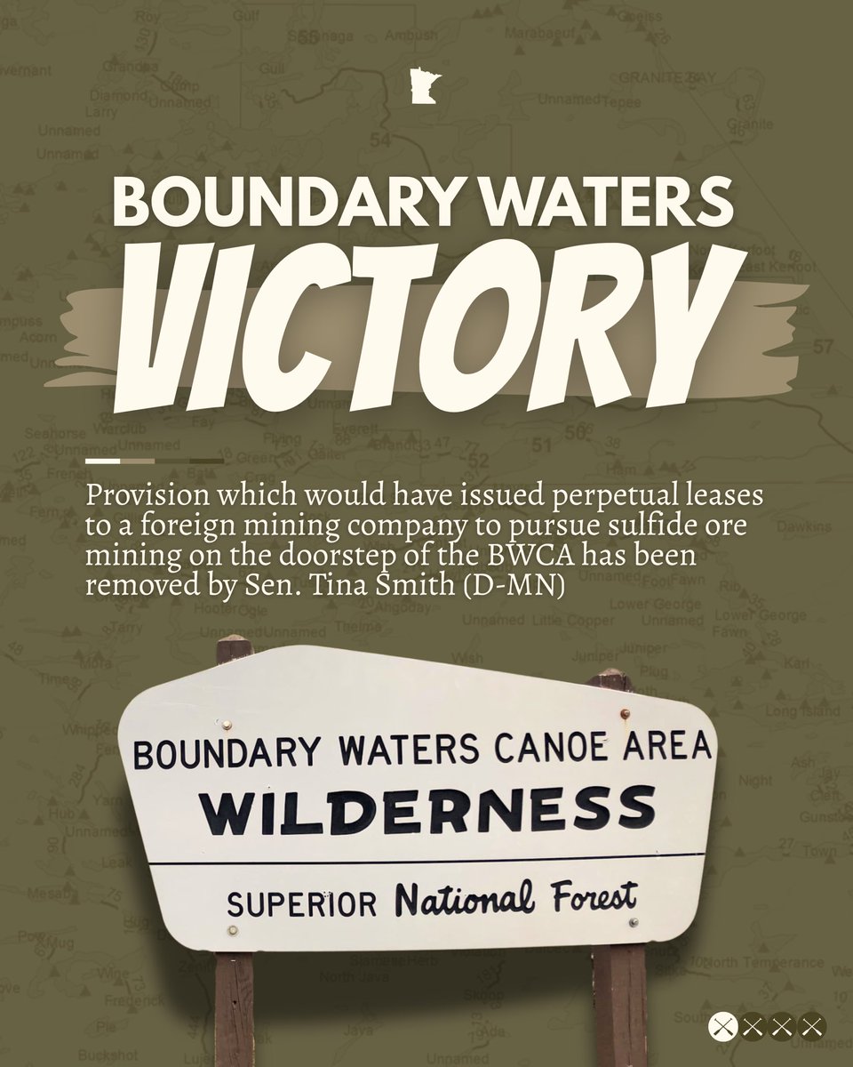 Today marks a victory in our fight to protect the Boundary Waters.

Buried deep in President Trump and Republicans’ Big Beautiful Bill was a provision that gave a foreign mining company full permission to build a copper-nickel sulfide mine right on the doorstep of the Boundary