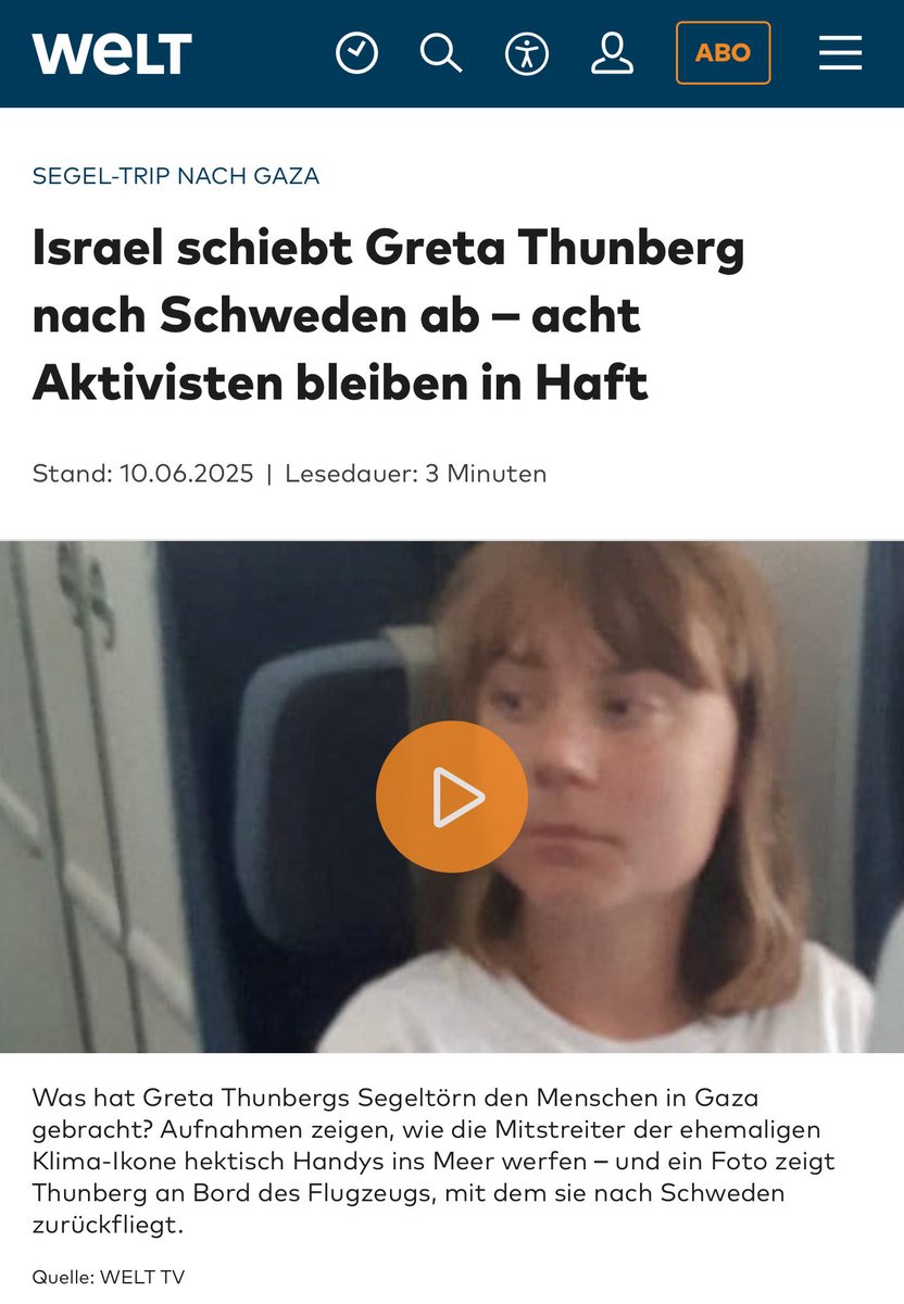 WELTREKORD: Greta Thunberg wird zum ersten Entführungsopfer der Geschichte, dessen Entführer nur eine einzige Forderung stellen: dass sie geht.
