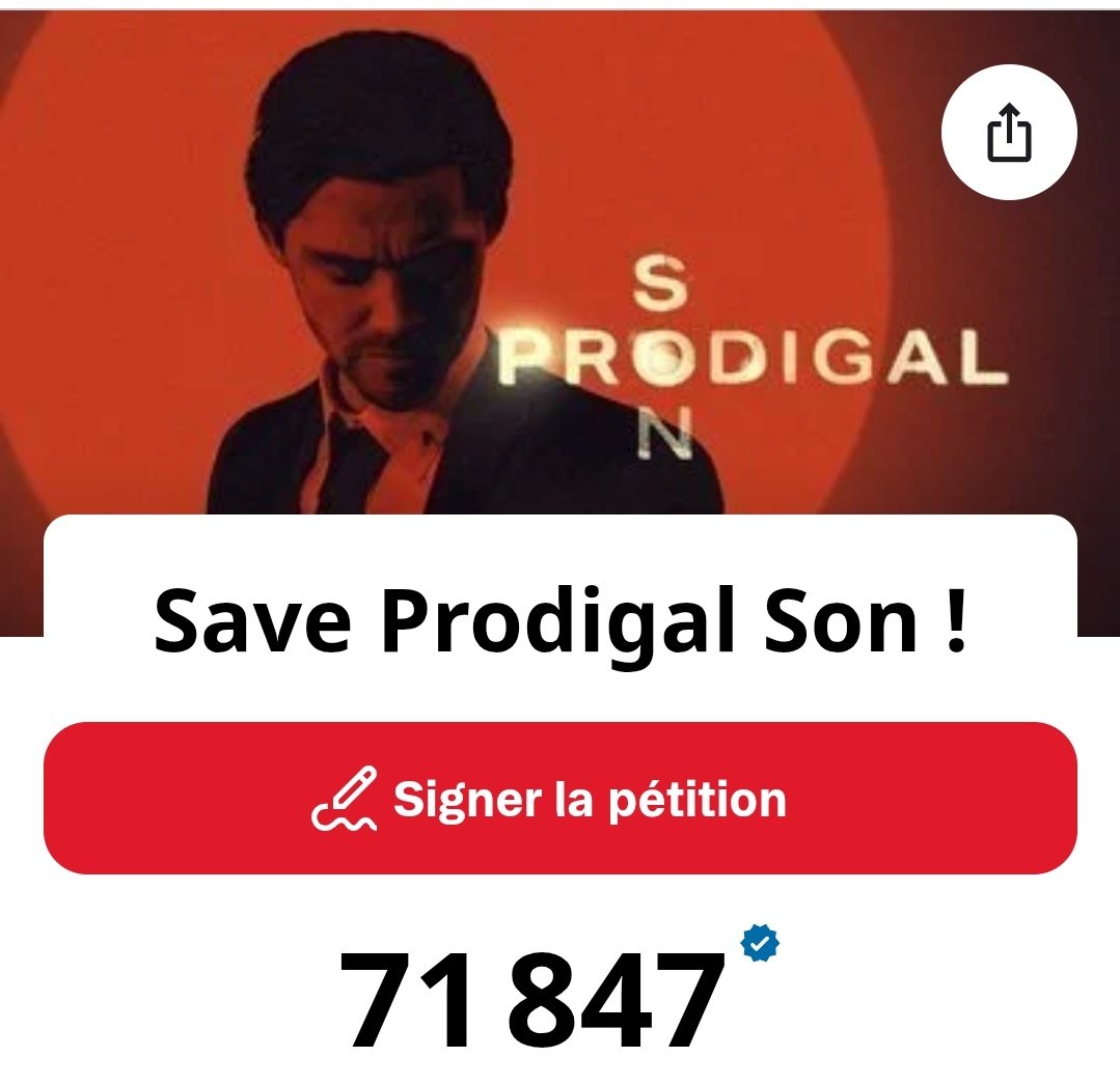 Just a friendly reminder to sign the petition if you haven't already and share it!
#SaveProdigalSon #ProdigalSon       
We are currently at 71,847 signatures 🥳
Next step 71,9k!
change.org/p/save-prodiga…