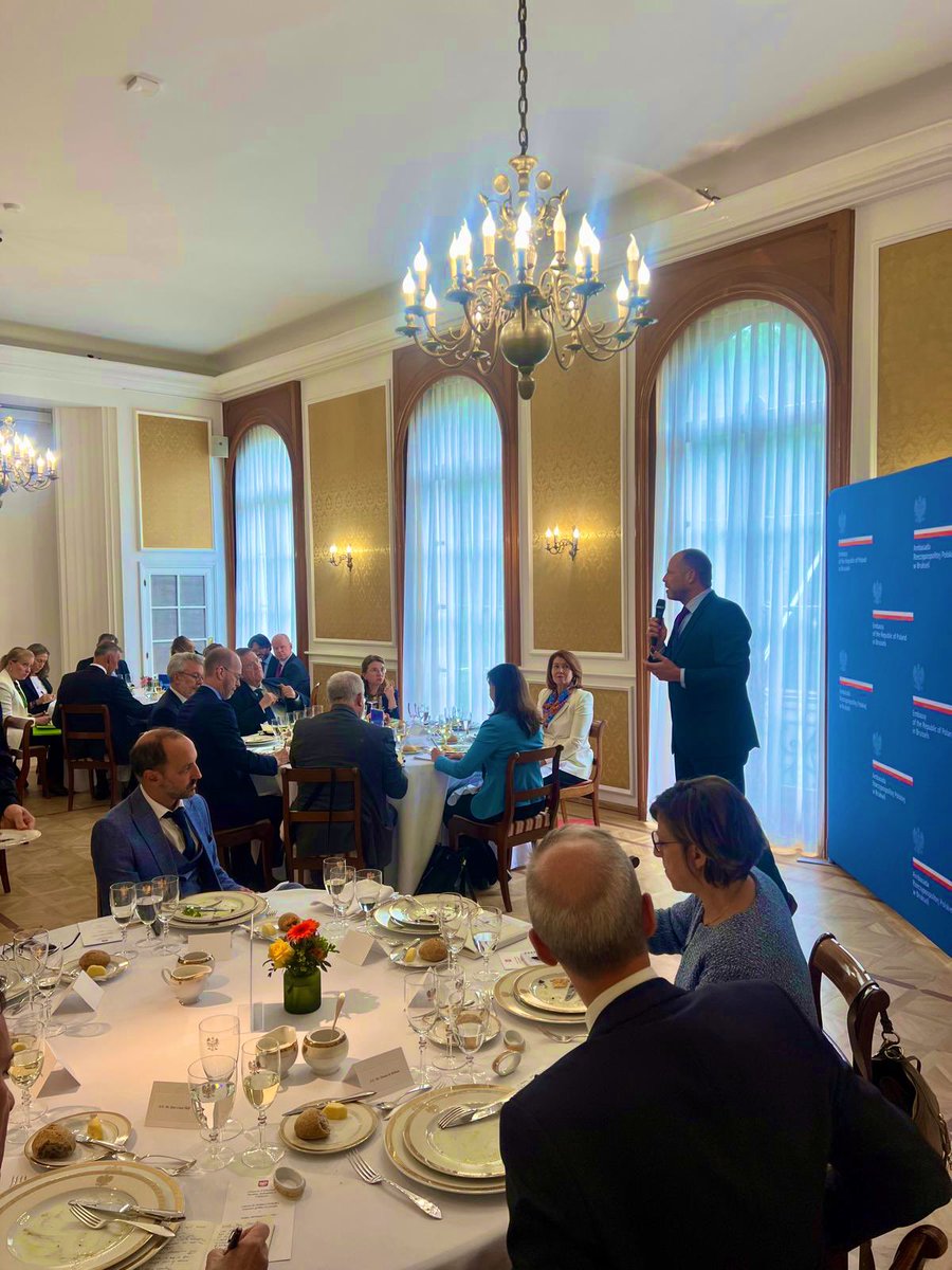 Theo Francken (@franckentheo) on Twitter photo Insightful lunch discussion today with the diplomatic corps of EU Ambassadors to Belgium, discussing Belgian national defense priorities, EU defense cooperation, and expectations for the upcoming NATO summit. Thank you <a href="/PLinBelgium/">Embassy of Poland BE</a> & Amb. Katarzyna Skórzyńska for hosting! Insightful lunch discussion today with the diplomatic corps of EU Ambassadors to Belgium, discussing Belgian national defense priorities, EU defense cooperation, and expectations for the upcoming NATO summit. Thank you <a href="/PLinBelgium/">Embassy of Poland BE</a> & Amb. Katarzyna Skórzyńska for hosting!