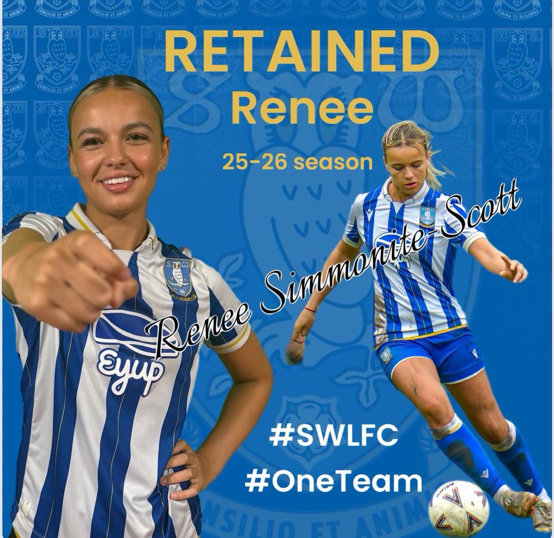 Sheffield Wednesday Ladies FC (@shefwedladies) on Twitter photo ✍️ RETAINED 
We are delighted to announce that Michaela, Mika & Renee have committed to the club for another season…
More retained player announcements coming soon 
#OneTeam
#SWLFC ✍️ RETAINED 
We are delighted to announce that Michaela, Mika & Renee have committed to the club for another season…
More retained player announcements coming soon 
#OneTeam
#SWLFC