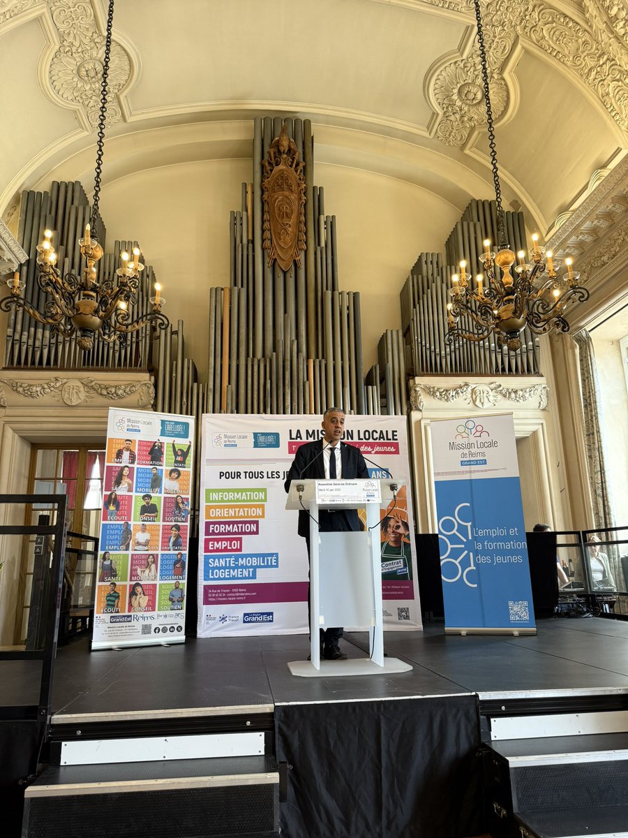 Assemblée Générale de la Mission locale de Reims où je représentais #Arnaud Robinet. Une occasion de rappeler le rôle essentiel et singulier qu’occupent les Milo dans le réseau des acteurs du service public de l’emploi et dans l’insertion des jeunes.