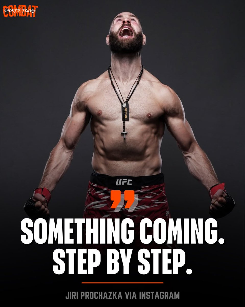COMBAT SPORTS TODAY (@cstodaynews) on Twitter photo 🗣️Former UFC light heavyweight champion Jiri Prochazka potentially teasing some fight news 👀
"Something coming. Step by step."
(via <a href="/jiri_bjp/">Jiri BJP Prochazka</a>) 🗣️Former UFC light heavyweight champion Jiri Prochazka potentially teasing some fight news 👀
"Something coming. Step by step."
(via <a href="/jiri_bjp/">Jiri BJP Prochazka</a>)