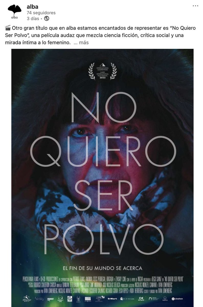 SE ACABARON LOS DÍAS DE OSCURIDAD #NoQuieroSerPolvo ya tiene representante para ventas en EEUU y Latam. La agencia ALBA, liderada por Alfonso Monroy y Barbara Iturbe, con +40 años de experiencia combinada en la industria, es su nueva casa. Si están en el #FICG, ¡búsquenles!