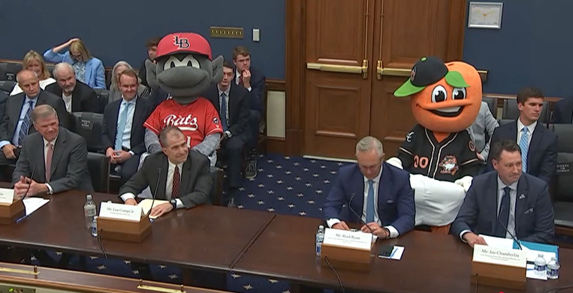 LouisvilleBats's tweet photo. While our team is in Iowa to begin a road trip tonight, Buddy Bat is in Washington, D.C. attending a @HouseSmallBiz hearing titled "Beyond the Ballpark: The Role of Minor League Baseball in Economic Growth." https://t.co/FHqs636CeA