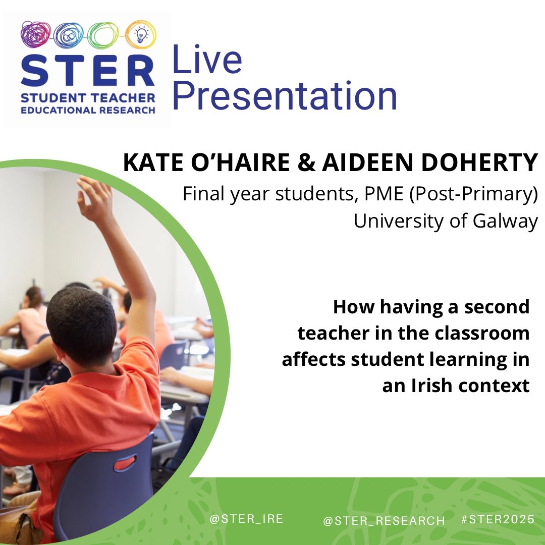 STER (@ster_ire) on Twitter photo At #STER2025 Kate & Aideen spoke eloquently about the experience of team teaching. There are clear benefits for students but also recommendations for supporting co-teaching. Thanks to lecturer Mary Kelly for supporting this research 👏 <a href="/edtechne/">School of Education, University of Galway</a> At #STER2025 Kate & Aideen spoke eloquently about the experience of team teaching. There are clear benefits for students but also recommendations for supporting co-teaching. Thanks to lecturer Mary Kelly for supporting this research 👏 <a href="/edtechne/">School of Education, University of Galway</a>