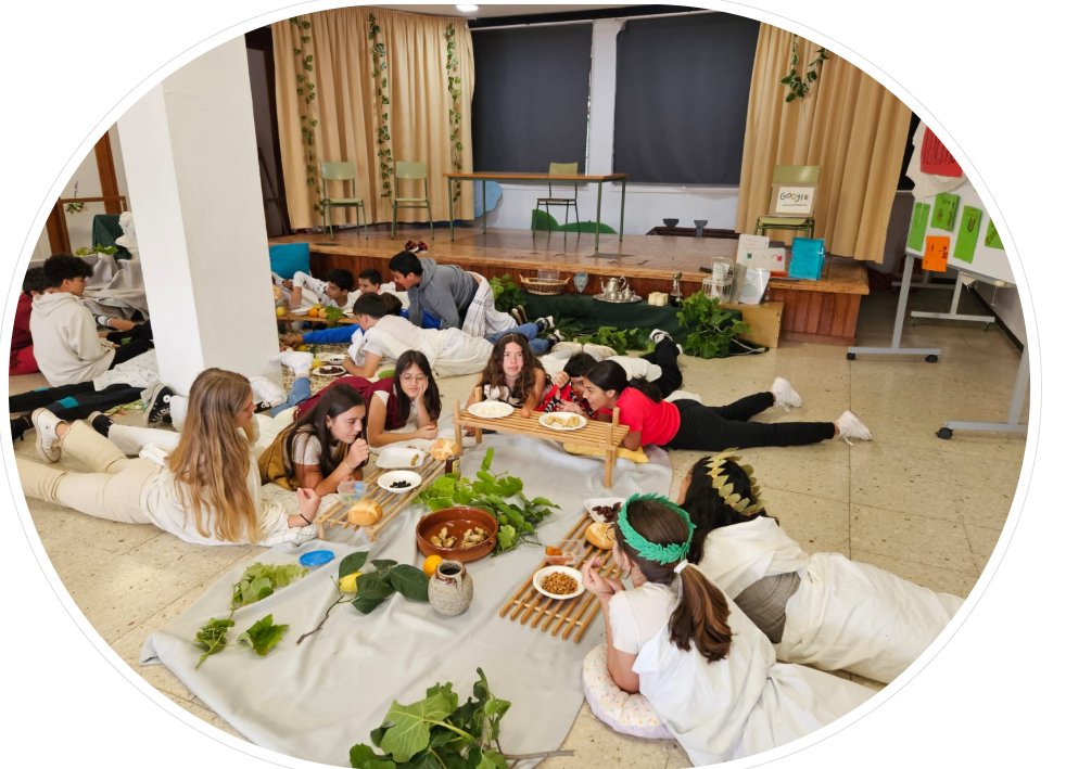 En alumnado de 1º ESO realiza la actividad                       "CONVIVIUM" que consiste en la celebración de un banquete romano. Pincha en el enlace👇www3.gobiernodecanarias.org/medusa/ecoblog……