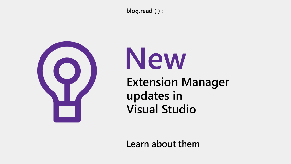 Exciting #VisualStudioNews!! 💡📰 
The latest Extension Manager updates bring a smoother, more intuitive experience for discovering, installing, and managing extensions. Enhanced search, better filtering, and improved performance await! 🔧 

Check out the details: