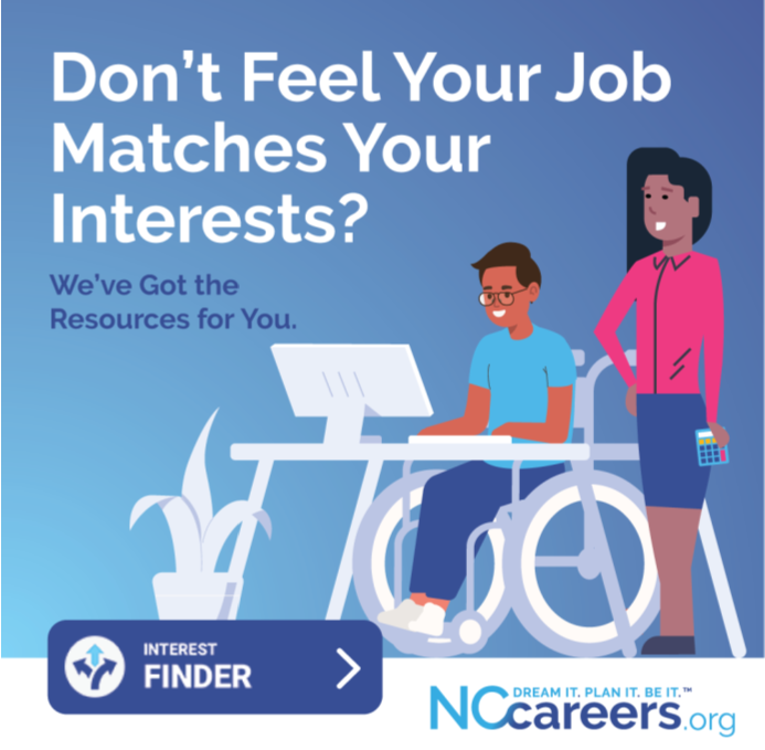 Discover #occupations that match your #personality type with the Interest Finder on ncareers.org! Fill out the assessment to learn more: nccareers.org/find-career/in…