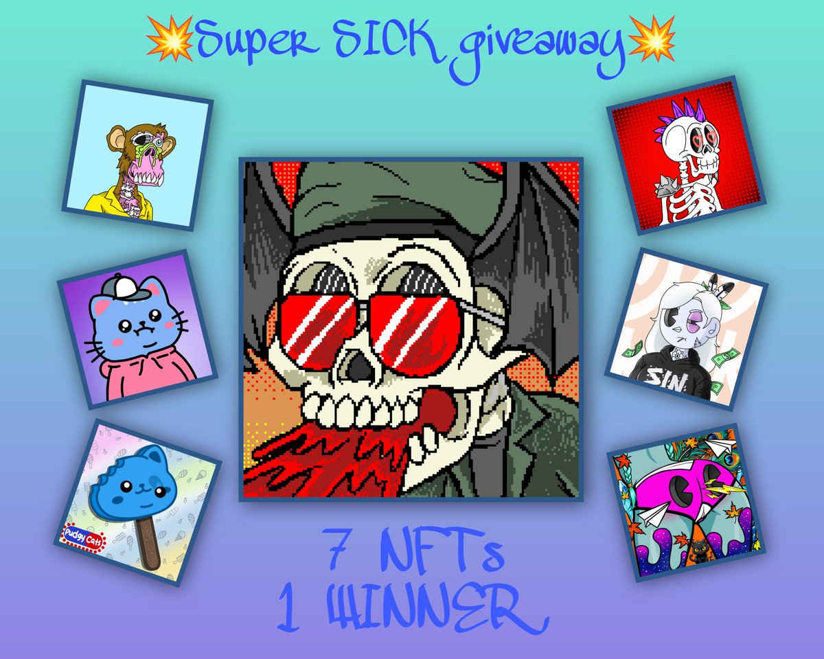 JessicA7X 🐀💀🦇 (@rathead_vii) on Twitter photo 💥Super SICK giveaway💥
To enter you MUST:
❤️ AND RT!
Tag some friends!
BONUS ENTRY if you SHOW you're in the SICK dc server! 👉🏻 discord.gg/Rf7bzdJj
EXTRA BONUS ENTRY if you SHOW that you're following <a href="/SickSkullGang/">Sick Skull Gang</a> & myself.
Entry closes 6/12 @ 2pm PDT!
See 2nd post 👇🏻 💥Super SICK giveaway💥
To enter you MUST:
❤️ AND RT!
Tag some friends!
BONUS ENTRY if you SHOW you're in the SICK dc server! 👉🏻 discord.gg/Rf7bzdJj
EXTRA BONUS ENTRY if you SHOW that you're following <a href="/SickSkullGang/">Sick Skull Gang</a> & myself.
Entry closes 6/12 @ 2pm PDT!
See 2nd post 👇🏻