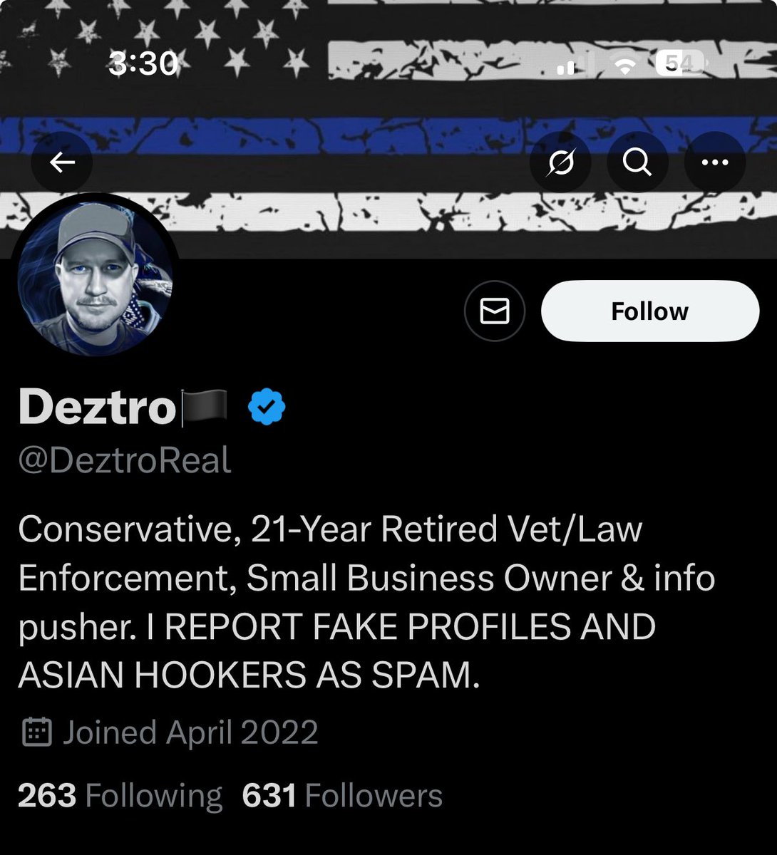 iamdeniselovee's tweet photo. @DeztroReal @RhyanRun @AdamKinzinger Take your fake cop/veteran ass on and go something else with your time instead of fighting with women online because that’s all your little bitch ass can do. https://t.co/ij075yumPV