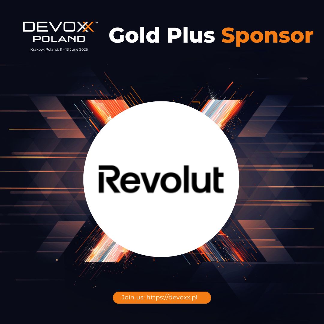 DevoxxPL's tweet image. @RevolutApp  is a Gold Plus sponsor of #DevoxxPoland2025💪
⠀
#Revolut is a global fintech company empowering over 55 million customers with greater visibility, control, and freedom over their finances. 
⠀
We are delighted to welcome you back!🧡

#DevoxxPL #Kraków #conference