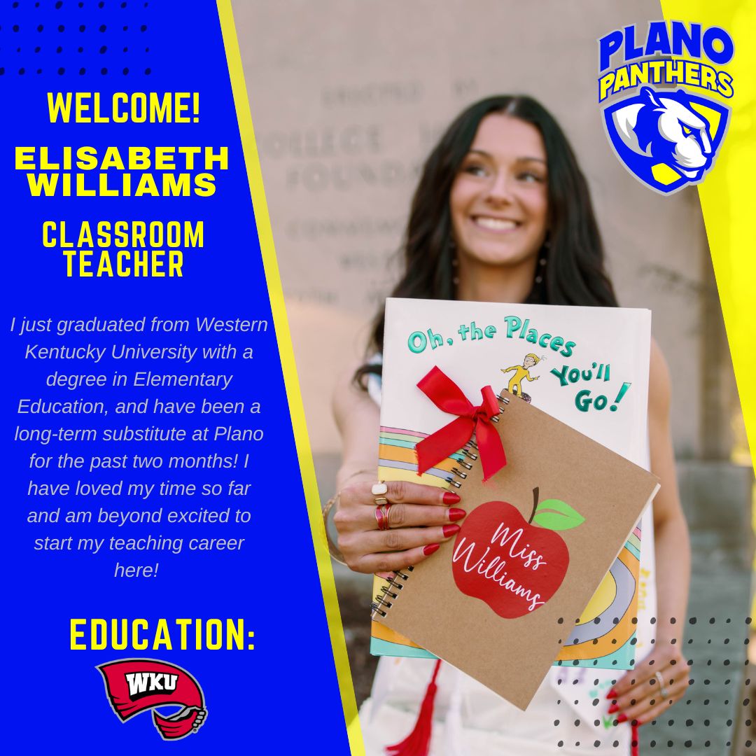 PlanoPanthers's tweet image. Welcome to Plano Elementary!
