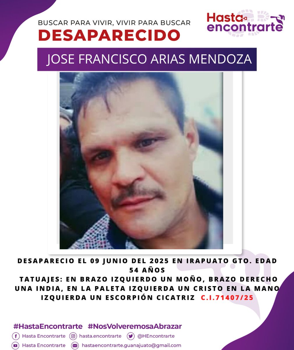 🚨 Ayer un grupo armado entró al domicilio del padre buscador José Francisco Arias Mendoza en Irapuato, #Guanajuato. Asesinaron a su hijo Jaime González Vázquez de 27 años, y privaron de la libertad a Francisco. 

🧵 Hasta el momento se desconoce su paradero.