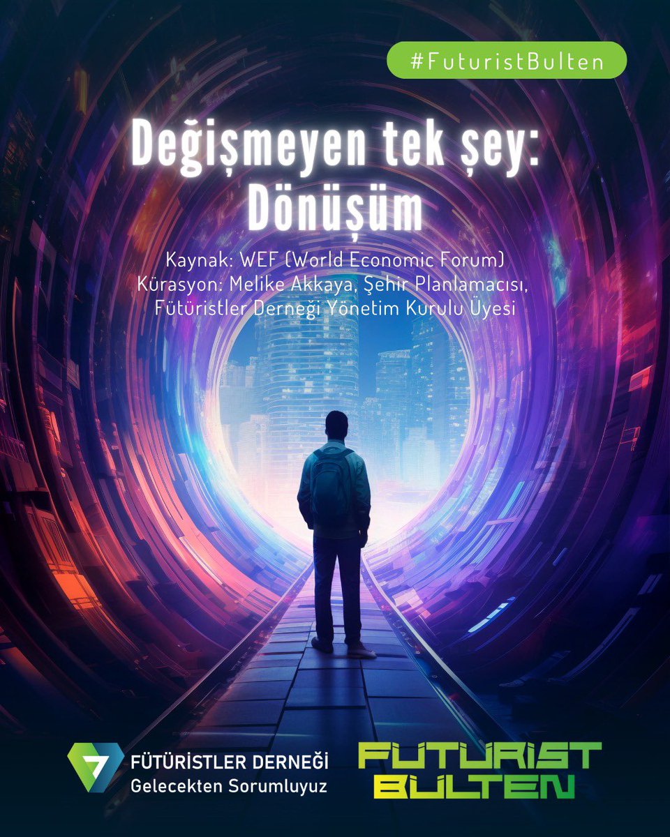 2030’a kadar mevcut işlerin %22’si dönüşecek.
170 milyon yeni iş yaratılırken, 92 milyon iş kaybolacak.
Teknolojinin öncülüğünde, hızlandırılmış bir dönüşüm tünelinden geçiyoruz.
Peki, geleceğin işi nasıl bir profil istiyor?

linkedin.com/pulse/f%C3%BCt…