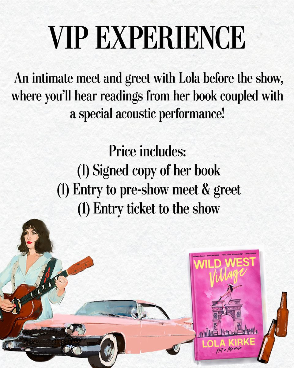 I am SO excited to finally bring the Wild West Village to LA with an intimate VIP experience before my show <a href="/theTroubadour/">Troubadour</a>  6/19, including selected readings from the book, paired with songs from my album Trailblazer. Tix includes a signed book, early entry and meet + greet. 🤠