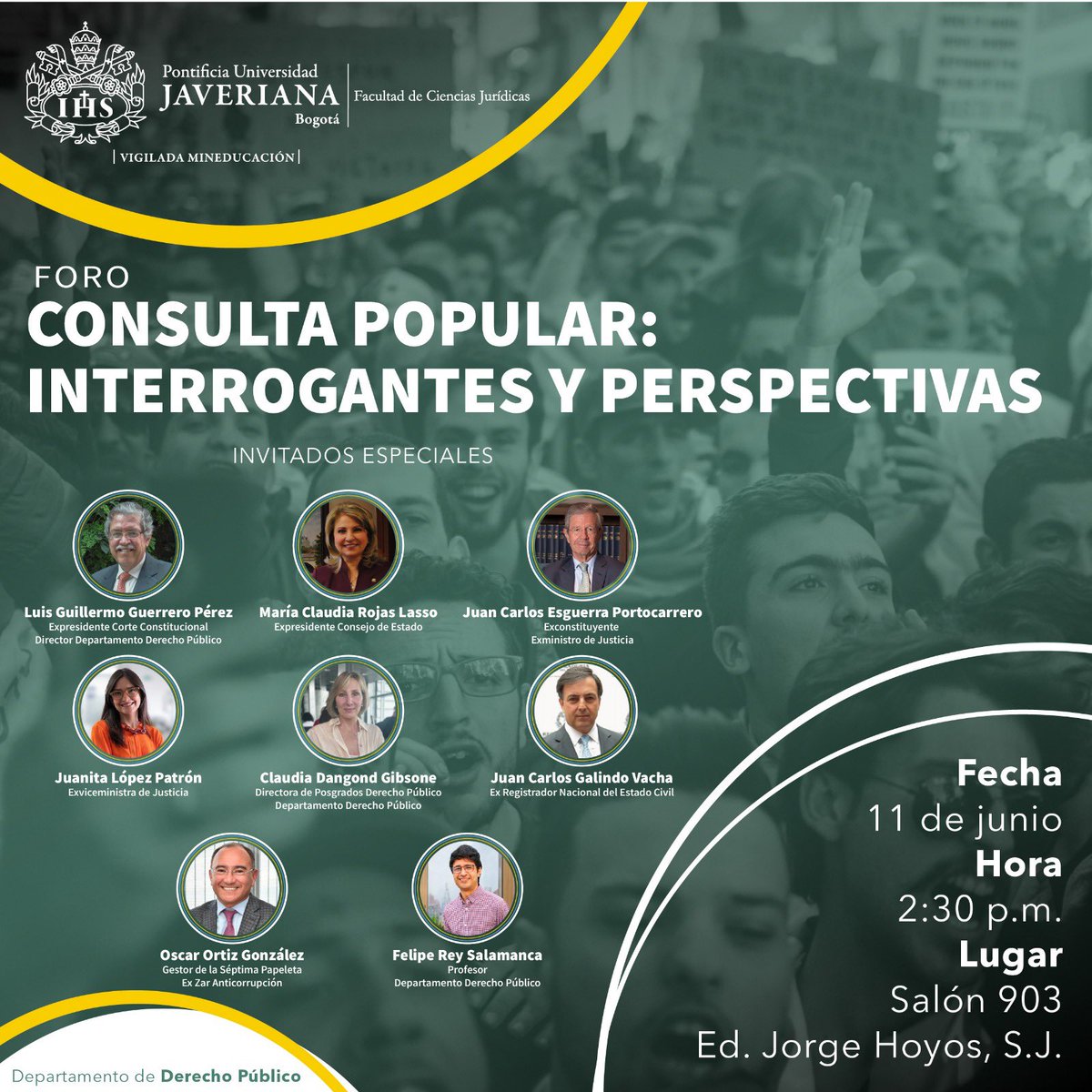 Juanita López Patrón (@juanitalopezp83) on Twitter photo La <a href="/FacJuridicasPUJ/">Facultad de Ciencias Jurídicas PUJ</a> aporta al debate público, sin polarizar, con nuestro conocimiento jurídico y firme convicción en la vigencia absoluta del Estado de Derecho, la separación de las ramas del poder público y la supremacía constitucional. Nos vemos mañana 👇🏽 La <a href="/FacJuridicasPUJ/">Facultad de Ciencias Jurídicas PUJ</a> aporta al debate público, sin polarizar, con nuestro conocimiento jurídico y firme convicción en la vigencia absoluta del Estado de Derecho, la separación de las ramas del poder público y la supremacía constitucional. Nos vemos mañana 👇🏽