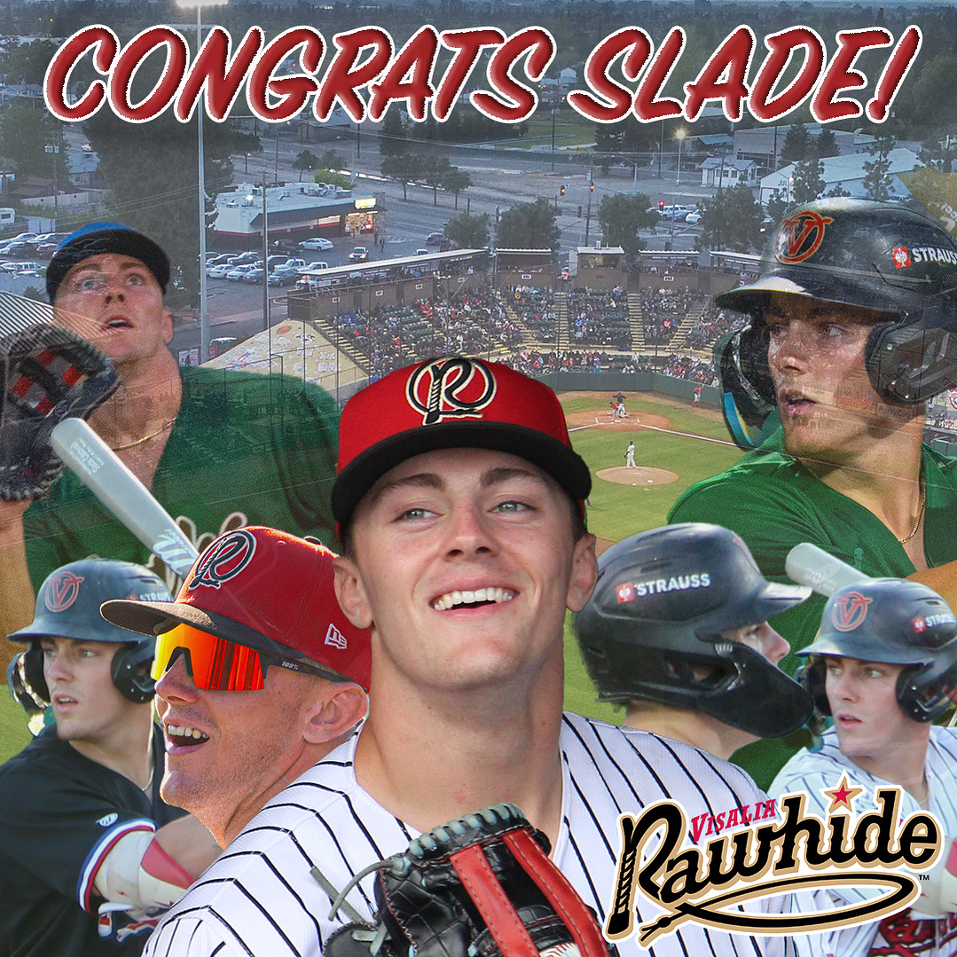 Congrats to <a href="/slade_caldwell/">Slade Caldwell</a> on your promotion to the High-A <a href="/HillsboroHops/">Hillsboro Hops</a>!

The D-Backs 2024 1st round pick made his pro debut in Visalia leading the Cal League with a .460 OBP in 48 games.

We can’t wait to see your nightly highlights like we did here at Valley Strong Ballpark!