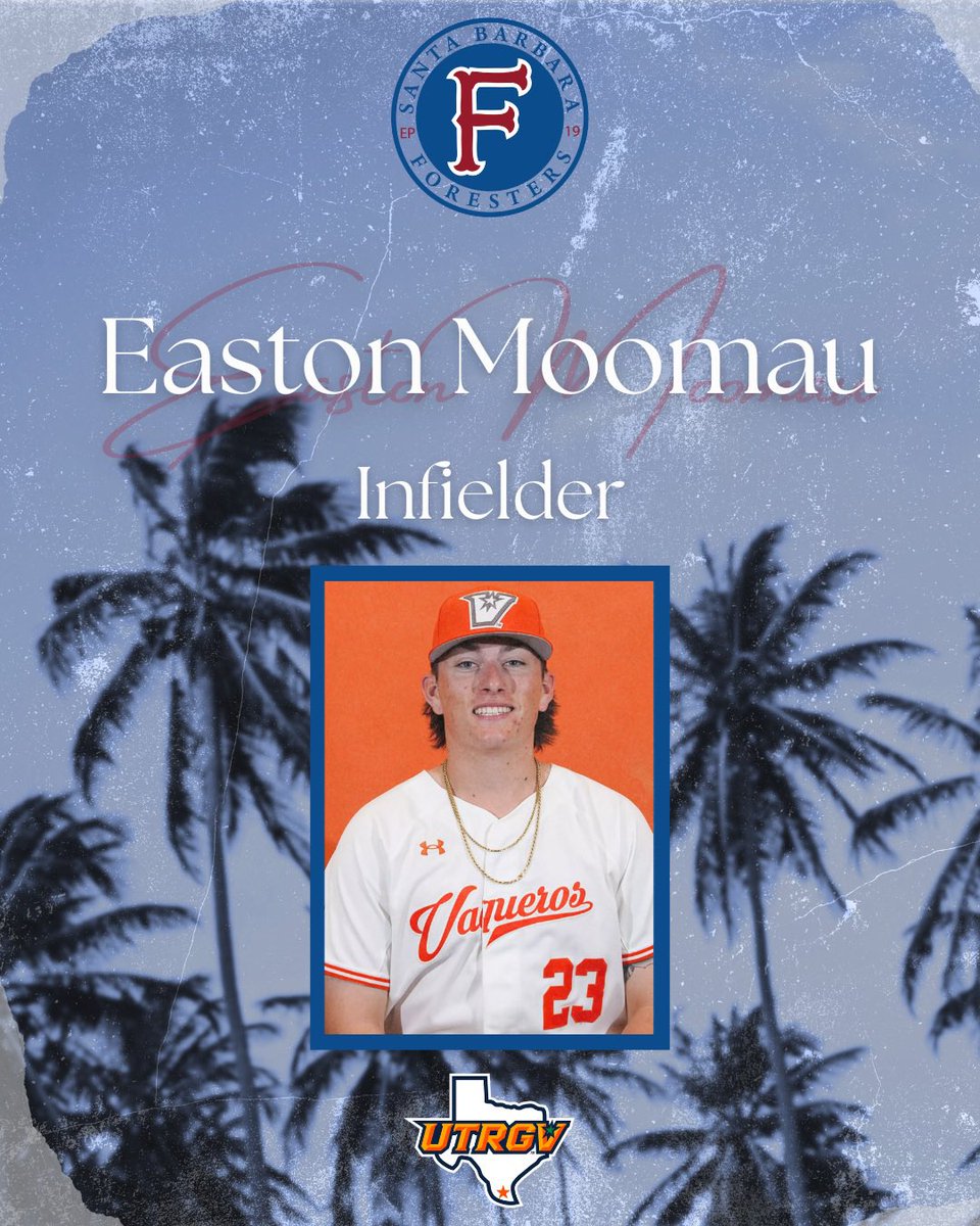 SB Foresters (@sbforesters) on Twitter photo Introducing Easton from UT Rio Grande!
Welcome to Santa Barbara ๐
<a href="/EastonMoomau/">Easton Moomau</a>
<a href="/CCL_Baseball/">California Collegiate League</a> #ccl #hummbaby #steritup Introducing Easton from UT Rio Grande!
Welcome to Santa Barbara ๐
<a href="/EastonMoomau/">Easton Moomau</a>
<a href="/CCL_Baseball/">California Collegiate League</a> #ccl #hummbaby #steritup