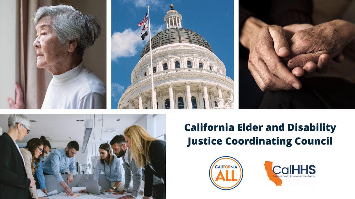 📅 #SaveTheDate Next Wednesday, June 18 at 10 a.m. (PT)

The Elder and Disability Justice Coordinating Council will meet, working to coordinate and develop recommendations to prevent abuse and fraud against older and disabled adults.

Join via Zoom: bit.ly/4iZ1ia1