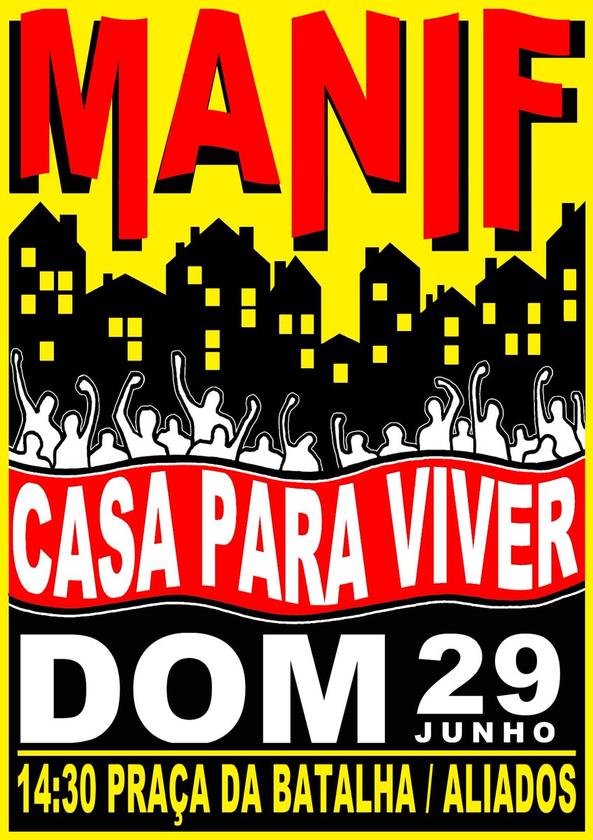 Também o Porto sairá à rua por #casaparaviver

Dia 29 de junho, às 14h30, na Praça da Batalha 👇👇👇