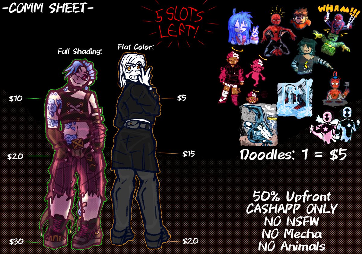 CordayCrimm's tweet image. ‼️NEW COMM SHEET‼️(again)
DM me here or on my Discord: cordaycrimm
#art #artist #digitalart #artistontwitter