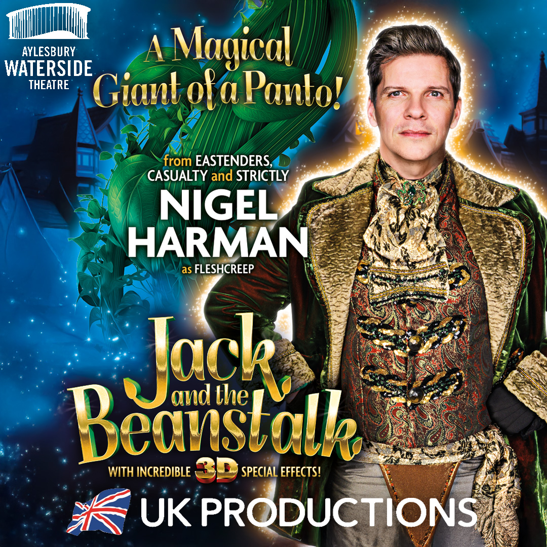 Mischief is on the menu! Nigel Harman takes on the villainous Fleshcreep in Jack and the Beanstalk at Aylesbury Waterside Theatre. Get ready for family fun with a 3D twist! 🎭🌟