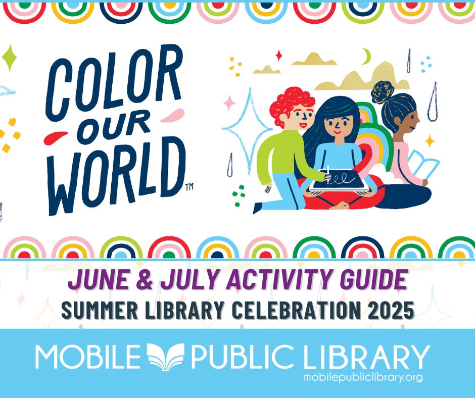 See what's happening at your Mobile Public Library this summer! Stop by your MPL library to pick up an Activity Guide, or download it here: bit.ly/mpl-slcguide