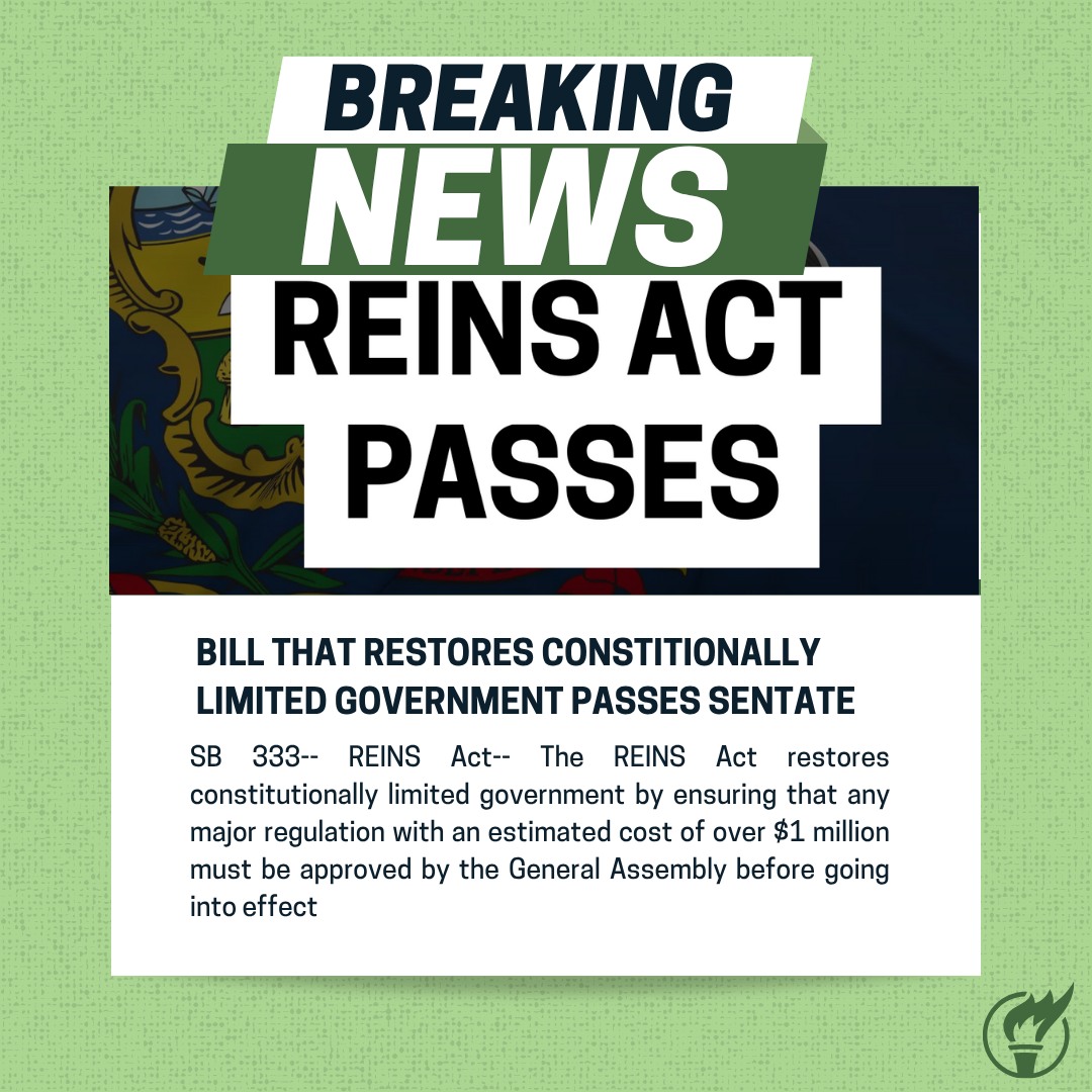 AFP Pennsylvania (@afppennsylvania) on Twitter photo Constitutionally limited government is on its way to being restored!
Thank you <a href="/PASenateGOP/">PA Senate Republicans</a> for passing the REINS Act to stop bureaucrats from imposing costly regulations without input from the General Assembly!
And thank you <a href="/SenatorKeefer/">Senator Dawn Keefer</a> for leading the charge on this! Constitutionally limited government is on its way to being restored!
Thank you <a href="/PASenateGOP/">PA Senate Republicans</a> for passing the REINS Act to stop bureaucrats from imposing costly regulations without input from the General Assembly!
And thank you <a href="/SenatorKeefer/">Senator Dawn Keefer</a> for leading the charge on this!