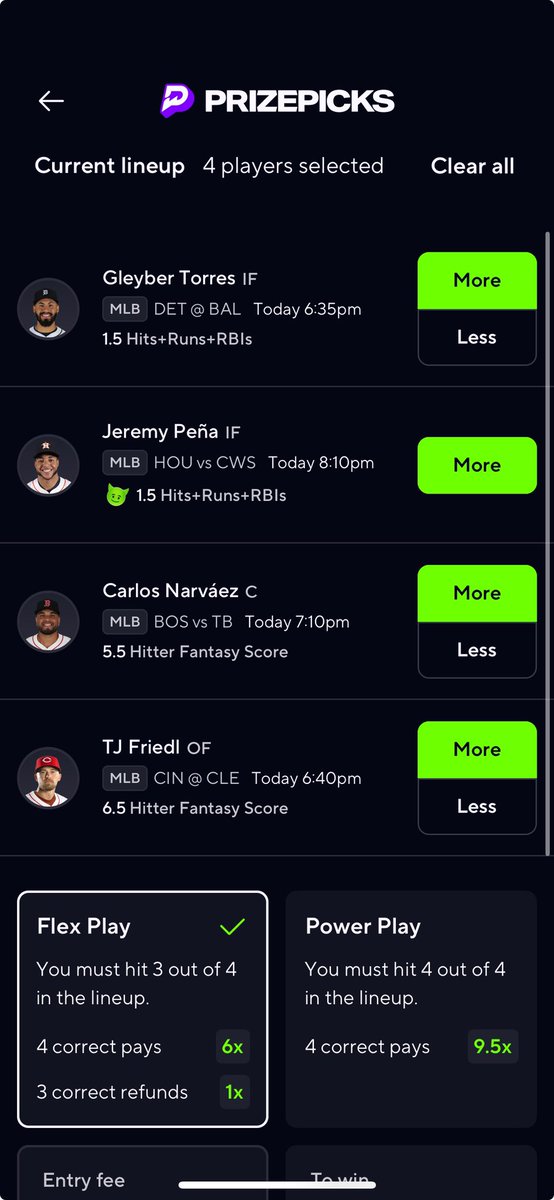 🚨Tuesday picks are in🚨 coming off a sweep from yesterday let’s do it again today! $15 giveaway to a random person that likes this post and follows us if this sweeps ✅

prizepicks.onelink.me/gCQS/shareEntr…

#TacoTuesday #prizepicks #prizepickslocks #MLB