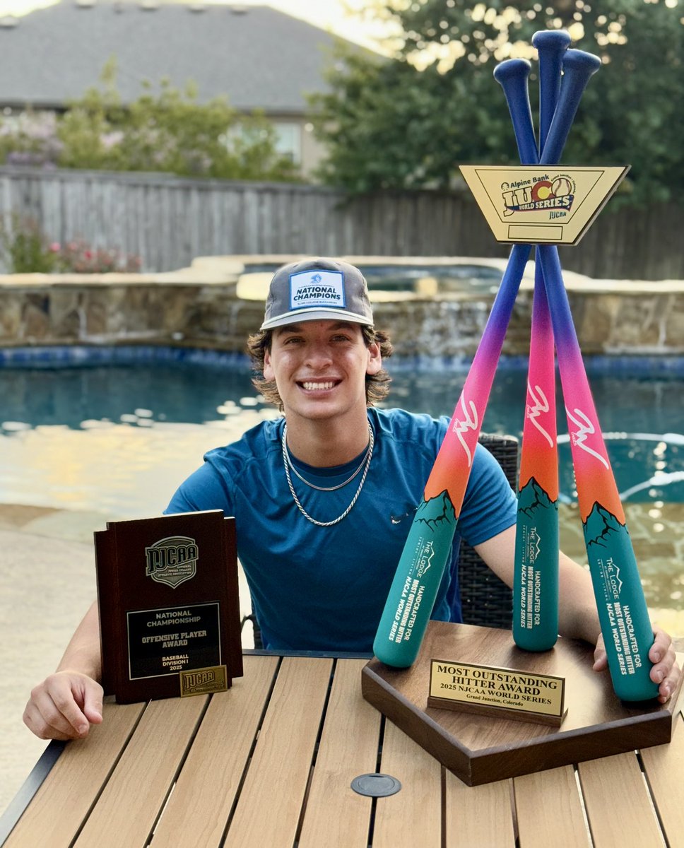 Ethan Gonzalez (@ethangonzalez28) on Twitter photo I’m honored and grateful to have been recognized at this years 2025 JUCO World Series tournament with the Offensive Player award, Most Outstanding Hitter award and selected to the 2025 All Tourney Team. Thank you #AGTG <a href="/JUCOWorldSeries/">JUCO World Series⚾️</a>
<a href="/BlinnBaseball/">Blinn College baseball</a>
<a href="/JAWbats/">JAWBATS, LLC</a> I’m honored and grateful to have been recognized at this years 2025 JUCO World Series tournament with the Offensive Player award, Most Outstanding Hitter award and selected to the 2025 All Tourney Team. Thank you #AGTG <a href="/JUCOWorldSeries/">JUCO World Series⚾️</a>
<a href="/BlinnBaseball/">Blinn College baseball</a>
<a href="/JAWbats/">JAWBATS, LLC</a>
