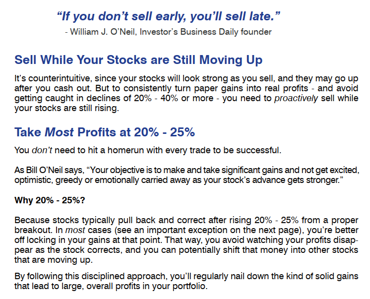 Selling rules