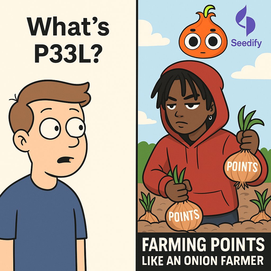 Daveed_Onchain's tweet photo. You still asking “what’s P33L?”

I’m already farming points like an onion farmer 🧅

Threads, memes, deep dives — every yap earns.

@thep33l x @SeedifyFund

No fluff. No noise. Just content = currency.

Let the leaderboard feel my hoodie 🔥

#P33L #Seedify