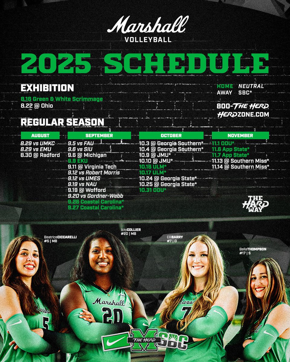 HerdVolleyball's tweet image. Our 2025 Schedule is here!!!
📎: bit.ly/2025VBSchedule