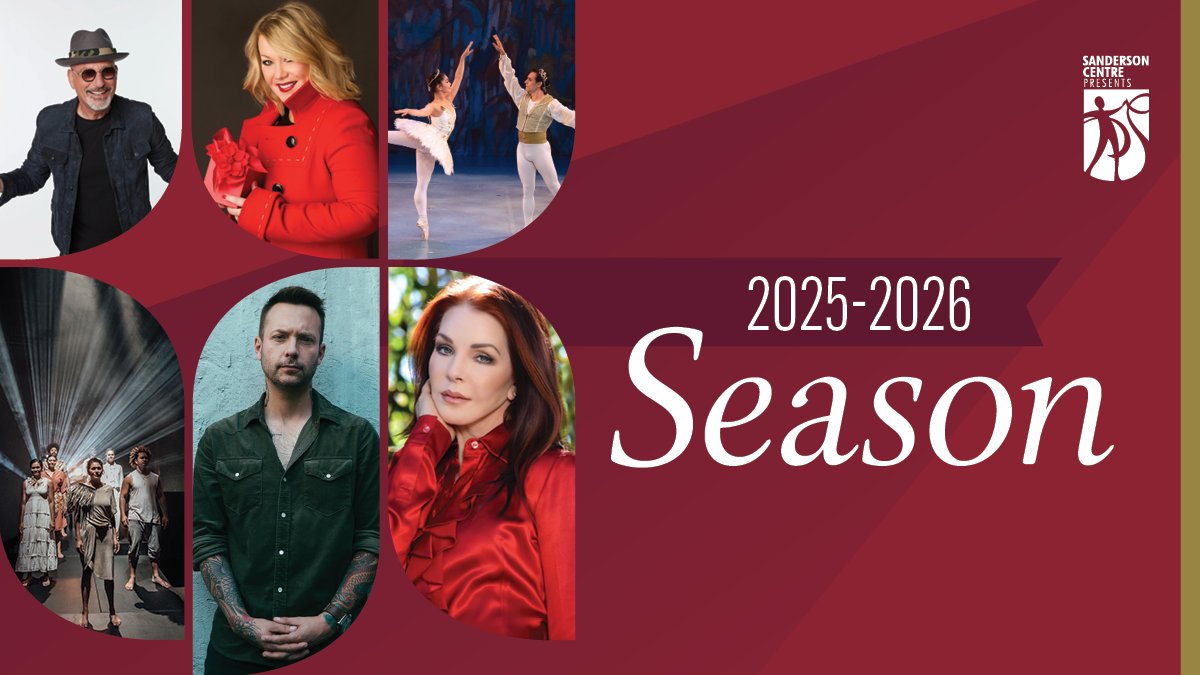 The Sanderson Centre for the Performing Arts is pleased to announce its 2025-2026 season lineup! Tickets will go on sale to the general public beginning at 12 p.m. on Friday, June 20, 2025. Read the full media release: bit.ly/45RMaYZ