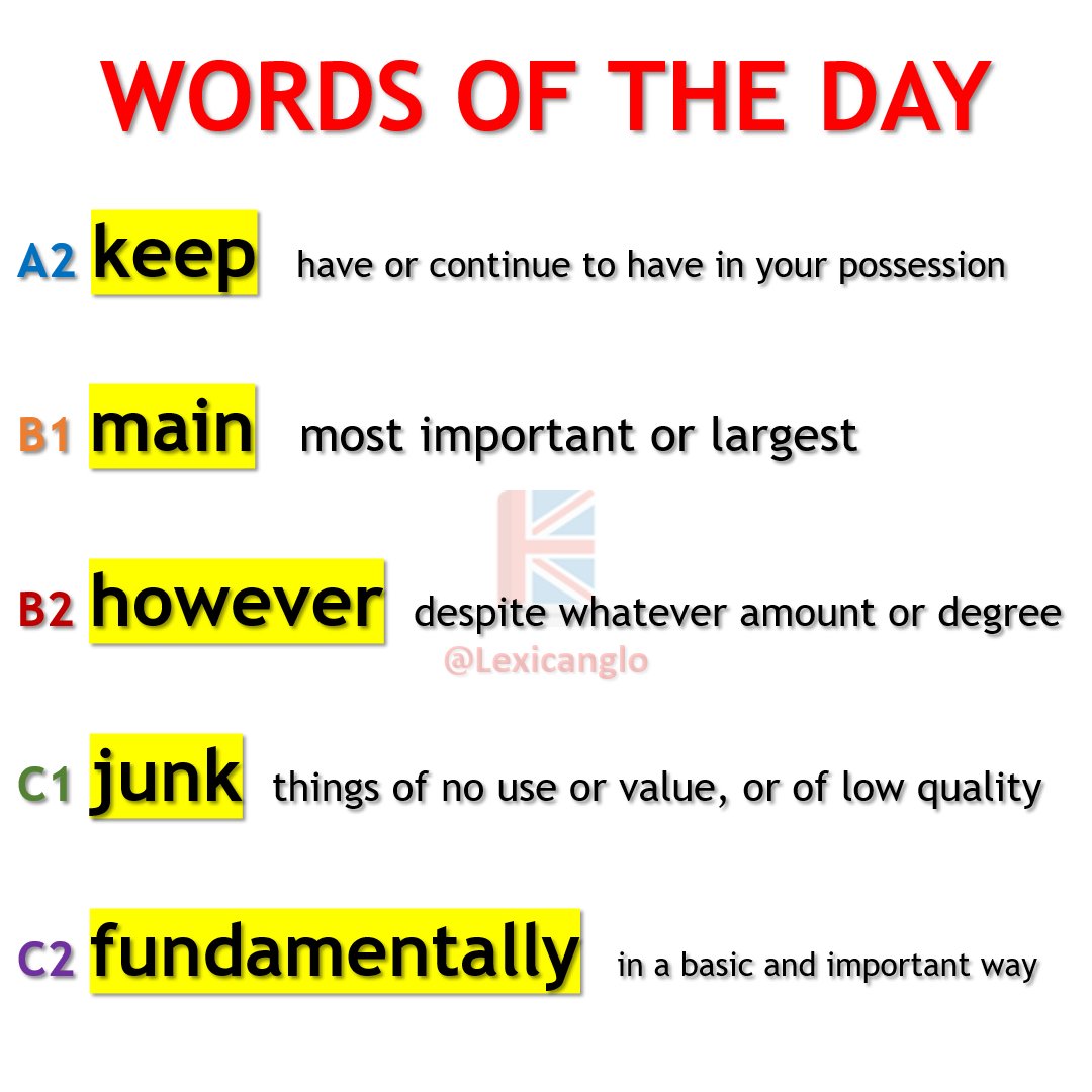 Today's English vocabulary #English