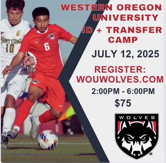 Join us for our upcoming ID Camp! 

July 12th: 2:00PM - 6:00PM

-High School Players (9th-12th Grade)
-College Transfers(Undergraduate + Graduate Students)

Sign Up Today

Register: wouwolves.com/sports/2023/4/…