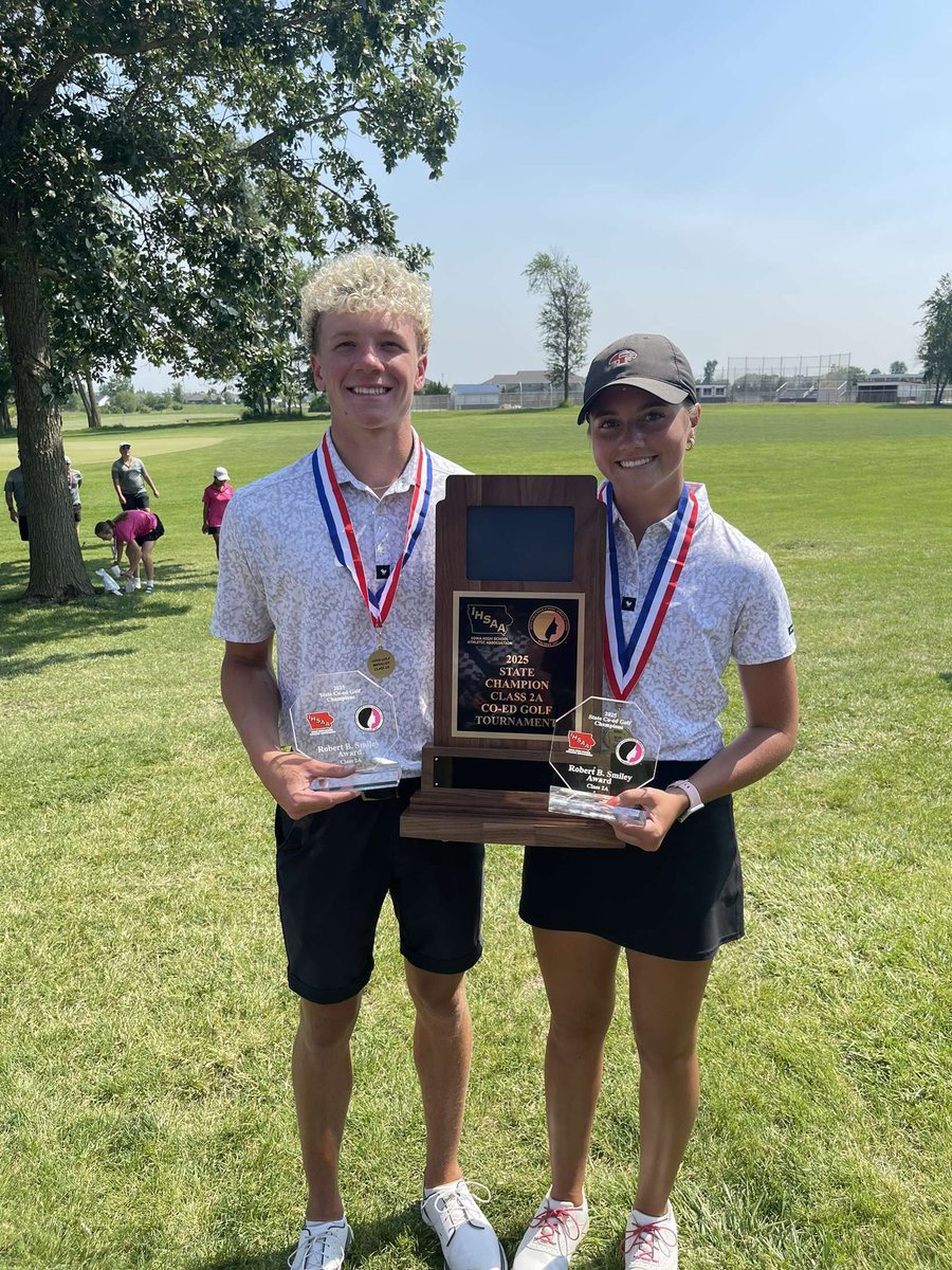 Congrats 2A Co-Ed State Golf Champions! #tigerpride 
Molly Ratchford and Anthony Galvin