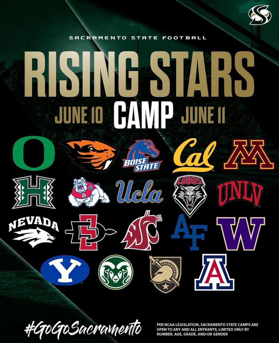 1BrendanJackson's tweet image. I will be at the sac state rising stars camp tomorrow June 11th! Can’t wait to compete!
@PGregorian @vacafootball @CoachMike_Silva @WCPSacramento