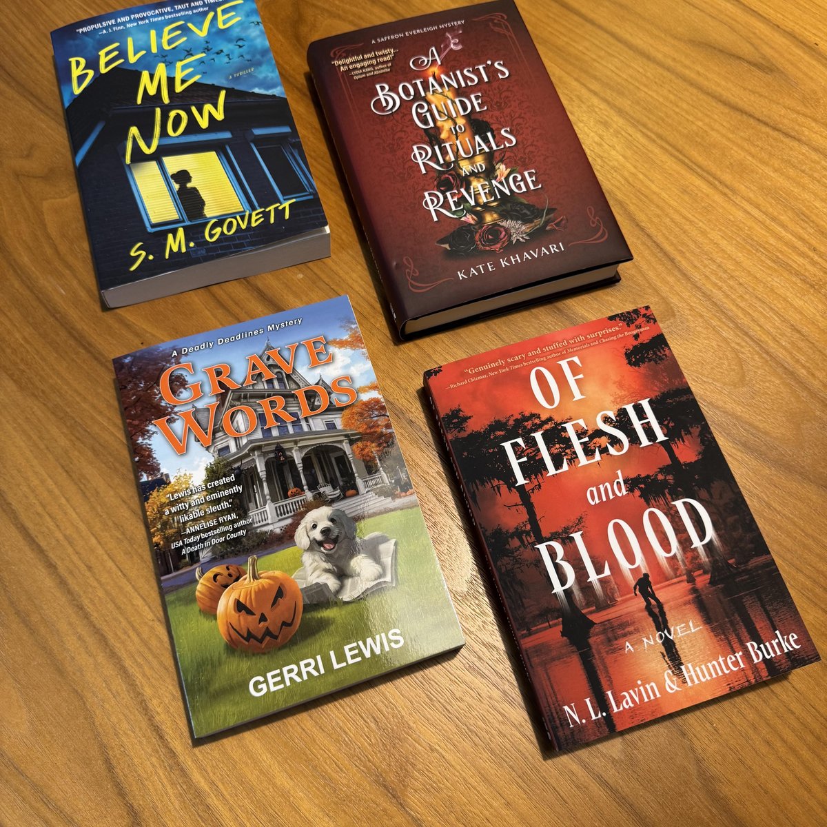 Crooked Lane Books (@crookedlanebks) on Twitter photo 📣Happy #pubday to these books full of revenge and deadly secrets!
✨BELIEVE ME NOW by <a href="/sarahgovett/">Sarah Govett</a>
🥀A BOTANIST'S GUIDE TO RITUALS AND REVENGE by Kate Khavari
📰GRAVE WORDS by @Gerri-Lewis-Author
🩸OF FLESH AND BLOOD by N.L. Lavin and <a href="/iamhunterburke/">Hunter Burke</a>! 📣Happy #pubday to these books full of revenge and deadly secrets!
✨BELIEVE ME NOW by <a href="/sarahgovett/">Sarah Govett</a>
🥀A BOTANIST'S GUIDE TO RITUALS AND REVENGE by Kate Khavari
📰GRAVE WORDS by @Gerri-Lewis-Author
🩸OF FLESH AND BLOOD by N.L. Lavin and <a href="/iamhunterburke/">Hunter Burke</a>!