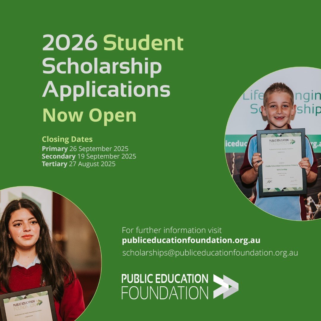 Calling all public school students across Australia! Scholarships are now open for applications. Take advantage of this amazing opportunity! For more info and to apply online, check out our website! hubs.li/Q03rpjQh0