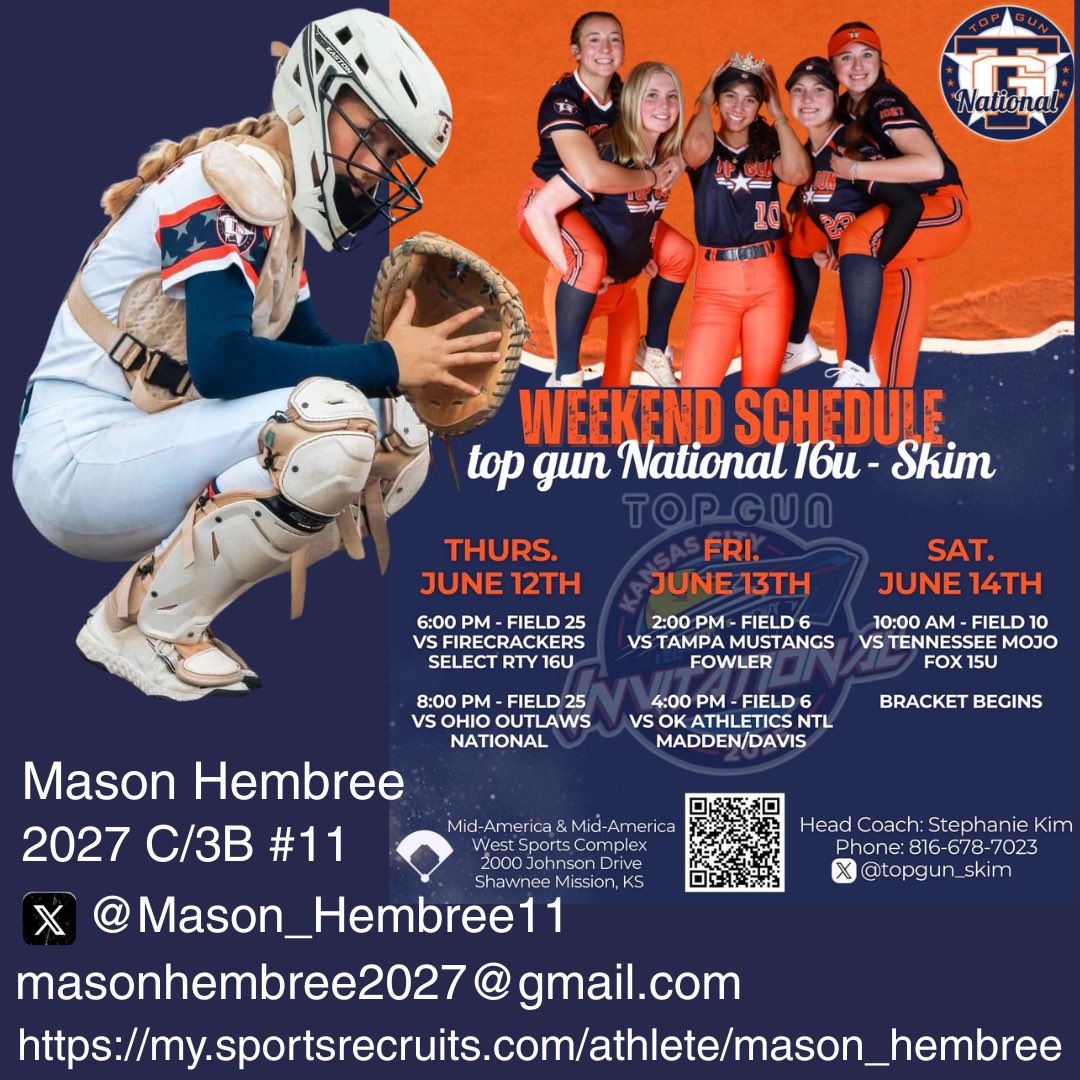 Mason Hembree (@mason_hembree11) on Twitter photo Excited for <a href="/TopGunEvents/">Top Gun Events</a> Top Gun Invitational!
Hereβs my <a href="/topgun_skim/">Top Gun National 16u-SK</a> schedule.
Letβs Go!!! π§‘π Excited for <a href="/TopGunEvents/">Top Gun Events</a> Top Gun Invitational!
Hereβs my <a href="/topgun_skim/">Top Gun National 16u-SK</a> schedule.
Letβs Go!!! π§‘π