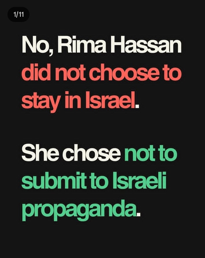 I will post for you the explanation that Rima Hassan posted about what happened to her after she was kidnapped

Thread 🧵