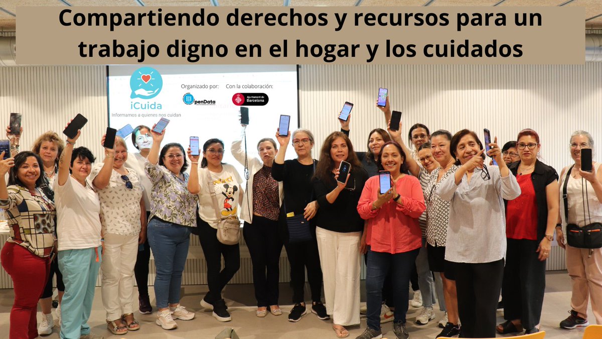 Iopendatabcn (@iopendatabcn) on Twitter photo El viernes vivimos un nuevo encuentro comunitario de #iCuida en Barcelona Cuida con @MesQueCures y <a href="/lourdesmunoz/">lourdes Muñoz</a>. Información laboral, derechos y recursos para las trabajadoras del hogar y de los cuidados. 🙌
👉 Más info: bit.ly/iCuida0525 El viernes vivimos un nuevo encuentro comunitario de #iCuida en Barcelona Cuida con @MesQueCures y <a href="/lourdesmunoz/">lourdes Muñoz</a>. Información laboral, derechos y recursos para las trabajadoras del hogar y de los cuidados. 🙌
👉 Más info: bit.ly/iCuida0525