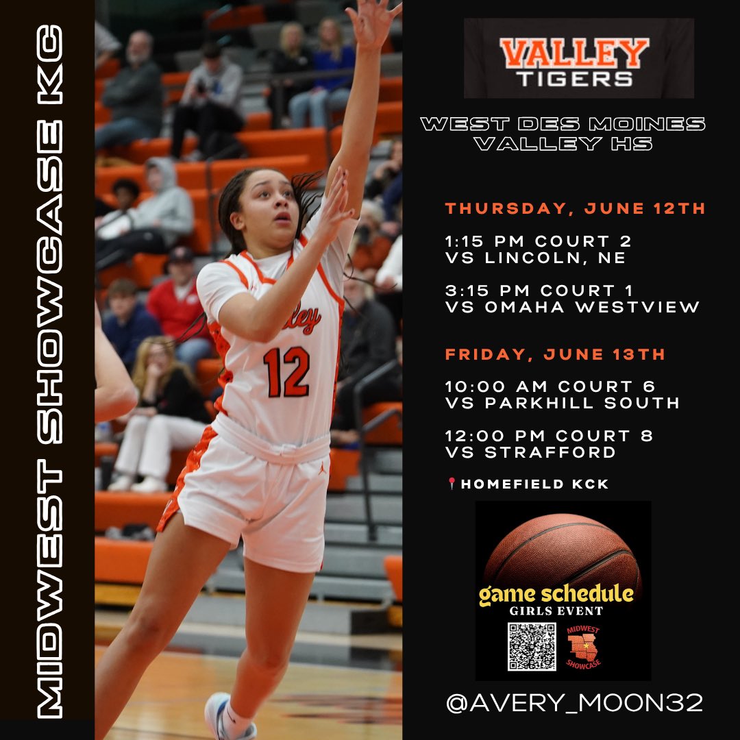 Heading to KC for the Midwest Showcase tomorrow with my Valley Tigers high school team. Schedule👇🏽Good competition!