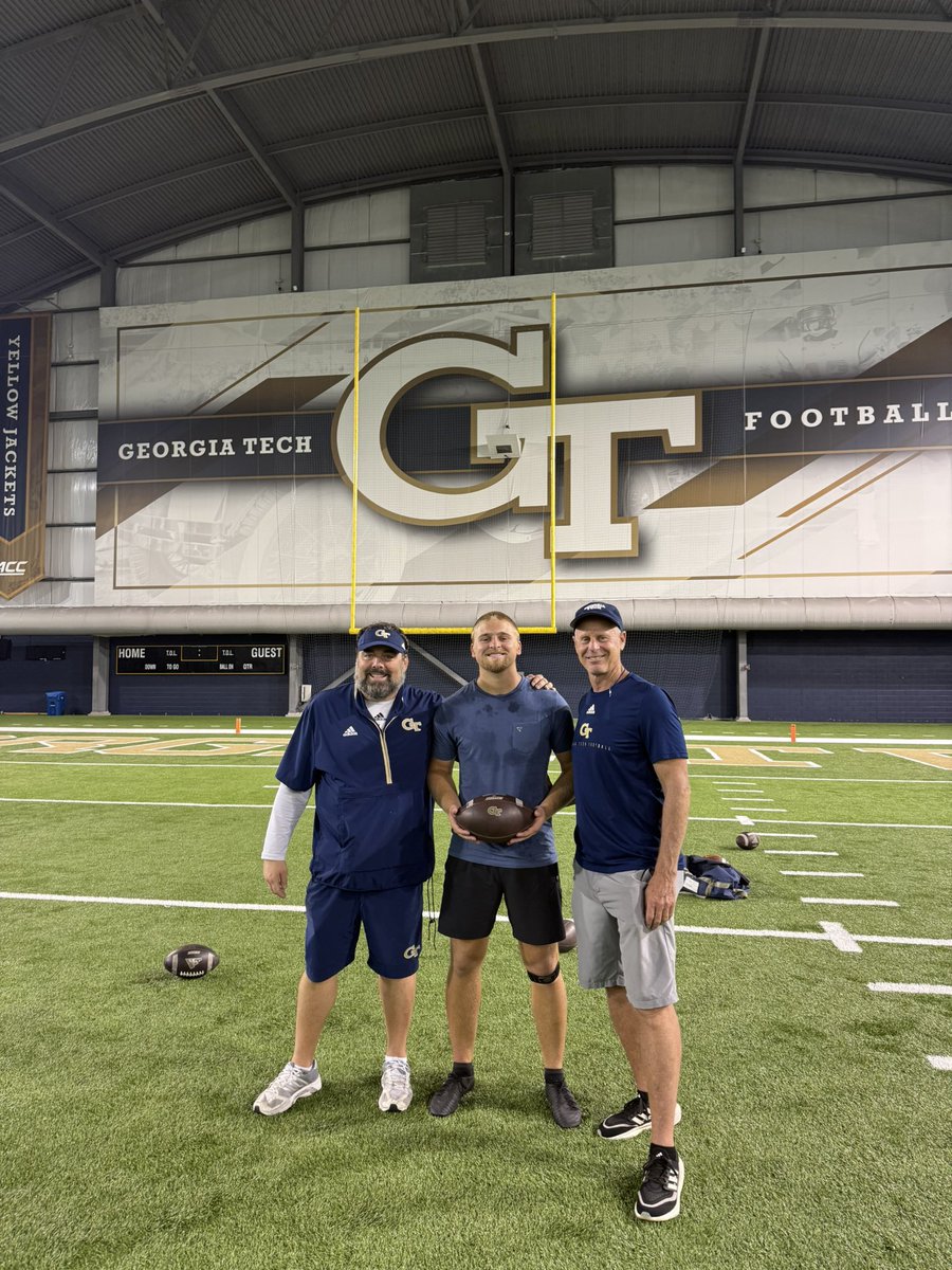 Had an outstanding day at Georgia Tech! Excited for the future! <a href="/CoachTimSalem/">Tim Salem</a> <a href="/Coach_Radke/">Luke Radke</a> <a href="/KohlsKicking/">Kohl's Kicking Camps</a> <a href="/CookHornets/">Mike McCartney</a> <a href="/CoachCWheeler/">𝘾𝙤𝙖𝙘𝙝 𝘾𝙝𝙖𝙙 𝙒𝙝𝙚𝙚𝙡𝙚𝙧</a>
