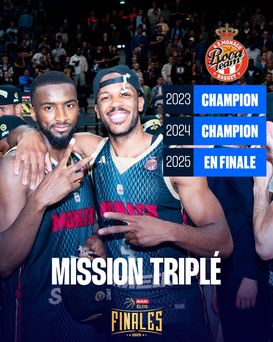 Betclic ELITE (@betclic_elite) on Twitter photo L'<a href="/ASMonaco_Basket/">AS Monaco Basket 🇲🇨</a> vise un triplé historique 🏆🏆🏆
Depuis la création de la LNB en 1987, seulement 2 clubs ont réussi cet exploit : le <a href="/limogescsp/">Limoges CSP</a> et <a href="/LDLCASVEL/">LDLC ASVEL</a> !
#FinalesBetclicELITE L'<a href="/ASMonaco_Basket/">AS Monaco Basket 🇲🇨</a> vise un triplé historique 🏆🏆🏆
Depuis la création de la LNB en 1987, seulement 2 clubs ont réussi cet exploit : le <a href="/limogescsp/">Limoges CSP</a> et <a href="/LDLCASVEL/">LDLC ASVEL</a> !
#FinalesBetclicELITE