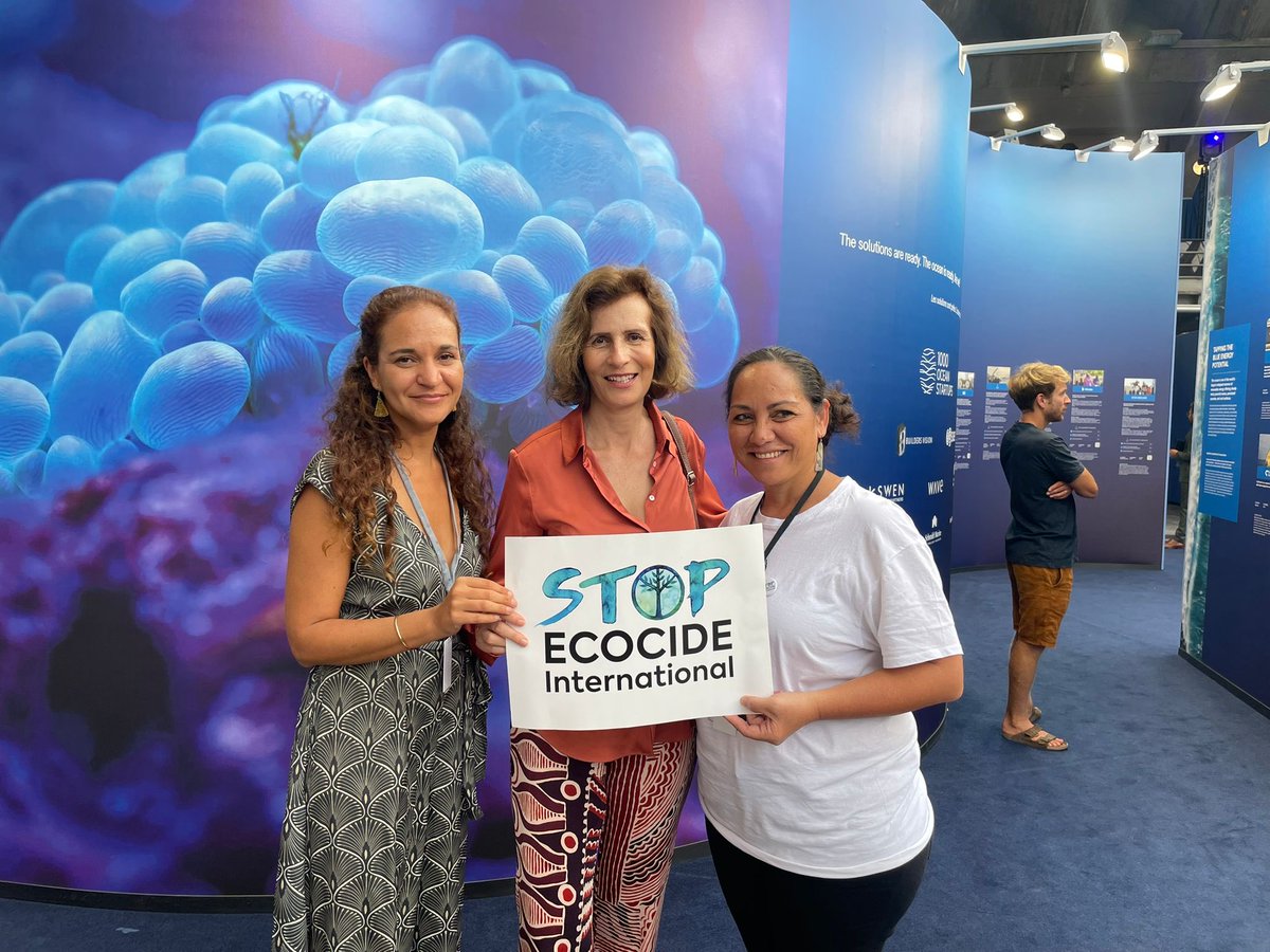 Great news at UNOC: Assembly Member Teremuura Kohumoetini-Rurua, of the Tavini Huiraatira party, introduced a bill in the Assembly of French Polynesia that aims to impose stricter criminal penalties for serious environmental harm. #ecocide